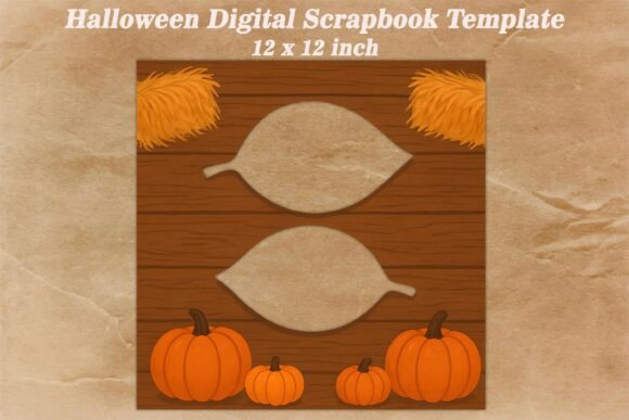 Download Halloween Digital Scrapbook Template - Halloween digital scrapbook Collection
